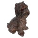 SIGNES GRIMALT Statue Shih Tzu en magnésie, intérieur et extérieur, ambré et Marron, Hauteur 36 cm