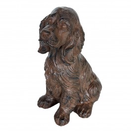SIGNES GRIMALT Statue Chien Cocker en magnésie, intérieur et extérieur, ambré et Marron, Hauteur 36 cm