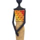 SIGNES GRIMALT Statue Africaine longiligne, Résine et Aspect Fibres tressées, Collection Kano, Hauteur 44 cm