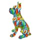 SIGNES GRIMALT Grande Statue Chien Dogue Pop cuture, Lunette de Soleil et Illustrations Graphiques, Hauteur 36 cm