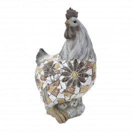 SIGNES GRIMALT Statue Poule en Pierre de magnésie, Intérieur et extérieur, Terrasse et Jardin, Hauteur 34 cm