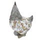 SIGNES GRIMALT Statue Poule en Pierre de magnésie, Intérieur et extérieur, Terrasse et Jardin, Hauteur 34 cm