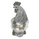 SIGNES GRIMALT Statue Poule en Pierre de magnésie, Intérieur et extérieur, Terrasse et Jardin, Hauteur 34 cm