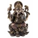 G&S Statuette Ethnique XXL : Ganesh & Lotus, H 54 cm