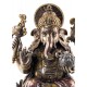G&S Statuette Ethnique XXL : Ganesh & Lotus, H 54 cm