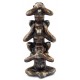 G&S Statuette Totem 3 Singes de la Sagesse en résine, H 20 cm