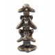 SGRIMALT Statuette Totem 3 Singes de la Sagesse en résine, H 20 cm