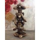 SGRIMALT Statuette Totem 3 Singes de la Sagesse en résine, H 20 cm