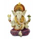 Statuette Ganesh XL, Modèle Ecru & Jaune, Tons Pierre, H 38 cm