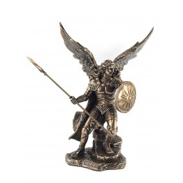 G&S Statuette résine : L'archange Raphael Le Guérisseur, H 24 cm