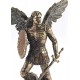 Statuette résine XL : L'archange Saint Michel et Le Diable, H 24 cm
