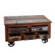 Signes Grimalt by SIGRIS Table basse avec 5 tiroirs Marron en bois Meuble auxiliaire Buffet industriel Buffet Rustico cm