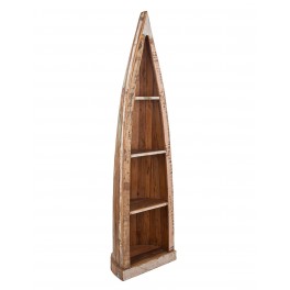 ORIGEN Meuble Bateau 3 Etagères, Bois Naturel avec Effet rétro Vieilli, Collection Nautique, H 190 cm