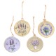 SIGNES GRIMALT Set 4 suspensions lavande de Provence, romantique et provençal, 4 modèles différents, longueur 8,5 cm