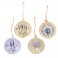 SIGNES GRIMALT Set 4 suspensions lavande de Provence, romantique et provençal, 4 modèles différents, longueur 8,5 cm