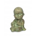 G&S Figurine Moine Assis, Collection Zentrends, Vert, H 20 cm