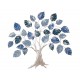 G&S Décoration Murale Métal : Arbre de Vie XL, Bleu & Argent, Hauteur 90 cm