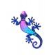 happyDko Le Gecko Métal mural Violet, Collection PENDJAB, Hauteur 21 cm