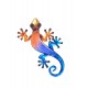 happyDko Le Gecko Métal mural Orange, Collection PENDJAB, H 21 cm