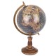 G&S Globe terrestre, Coll La Pérouse, Gris, Bordeaux et Cuivre, H 37 cm