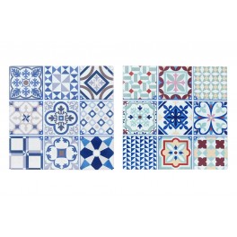 Set 2 Dessous de Plat Rétro 2, Motifs Carreaux de Ciment, Longueur 20 cm