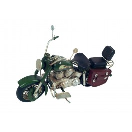 G&S Moto en métal Vintage : Modèle Vert & Noir, L 26 cm