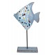 Poisson Exotique sur Socle, Effet Mosaïques, H 37 cm