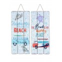 G&S Set 2 Décos murales Bois, Thème Surf & Van 3, H 34 cm