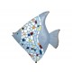 Poisson Exotique sur Socle, Effet Mosaïques, H 37 cm