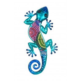 G&S Déco Gecko Mural : Collection Victoria, Bleu. H 30 cm