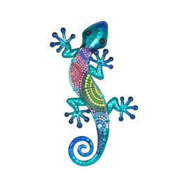 G&S Déco Gecko Mural : Collection Victoria, Bleu. H 37 cm