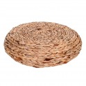 Tabouret Pouf en Jacinthe d'eau tressée, Fibres Naturelles, Diamètre 60 cm