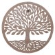 SGRIMALT Déco murale Bois : Arbre de Vie Marron Blanchi. Diam 60 cm