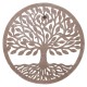 SGRIMALT Déco murale Bois : Arbre de Vie Marron Blanchi. Diam 60 cm