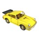 G&S Véhicule Laiton Miniature : Voiture de Sport Ancienne, Jaune, L 25,5 cm