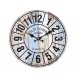 G&S Horloge Murale Vintage MDF, Modèle Old Town lamellé Bois, Diam 34 cm