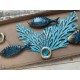 SGRIMALT Décoration Murale : Poissons bleus et Récif coralien stylisé, Longueur 75 cm