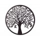Déco Murale Arbre de Vie en métal, Collection Renaissance, Noir, Diamètre 50 cm