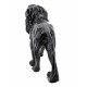 SIGNES GRIMALT Sculpture Résine : Grand Lion Noir, Design Marbré, Longuer 42 cm