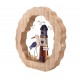 SGRIMALT Décoration Marine à Poser: Mouettes et Phare en Bois, H 28 cm
