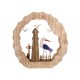SGRIMALT Décoration Marine à Poser: Mouettes et Phare en Bois, H 28 cm