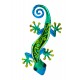 Salamandre et Gecko Mural Vert, Métal et Verre, Modèle JUNGLE GREEN, H 37,5 cm