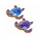 ORIGEN Set 2 Tortues Marines en Résine, Modèles Blue Marina, L 12 cm