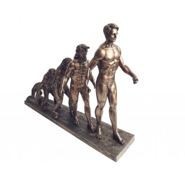 Déco Design Résine XL, Hominem évolution, Finition Antic Line, L 56 cm