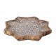 SIGNES GRIMALT Plateau Mandala Floral en Forme de Fleur de Lotus, Bois de manguier, Diamètre 22 cm