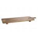 Planche à découper en Bois exotique veiné, Taille rectangulaire XXL et pieds, Longueur 100 cm
