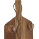 Planche à découper en Bois exotique veiné, Taille rectangulaire et pieds, Longueur 50 cm