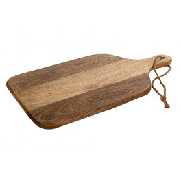 Planche à découper en Bois exotique veiné, Taille rectangulaire et pieds, Longueur 45 cm