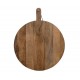 Grande planche à découper en Bois exotique veiné, Silhouette Ronde, Longueur 51 cm