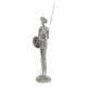 ORIGEN Figurine décorative Résine Don Quichotte XL, Finition Argentée contemporaine, H 43 cm